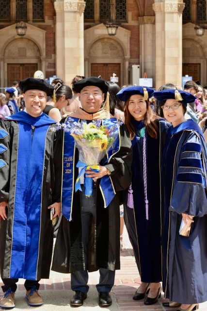 Dr. Alex Kim at commencement.