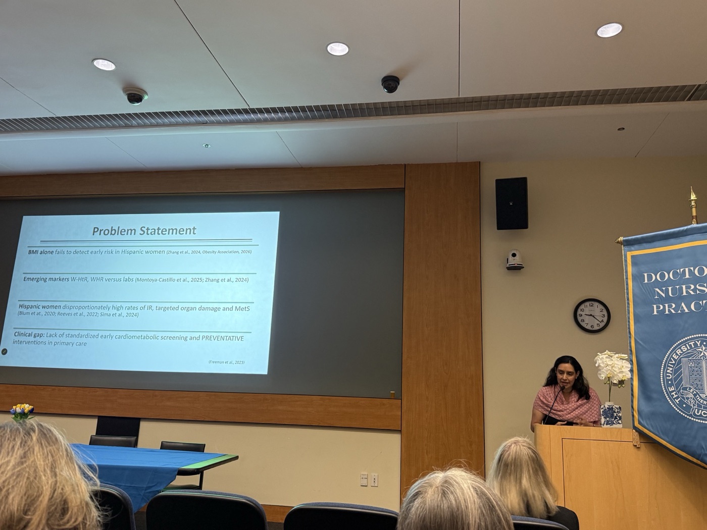 Elvia Mexicano presents her DNP project.
