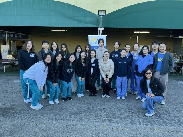 Dr. Tolentino and UCLA nursing students at the community health fair.