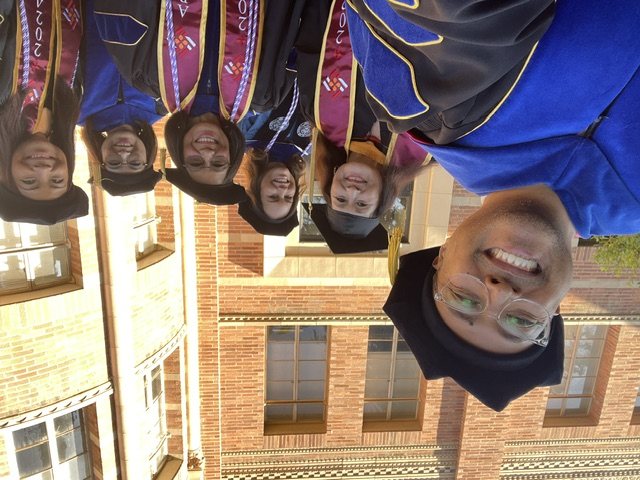 Celebrating together at commencement.