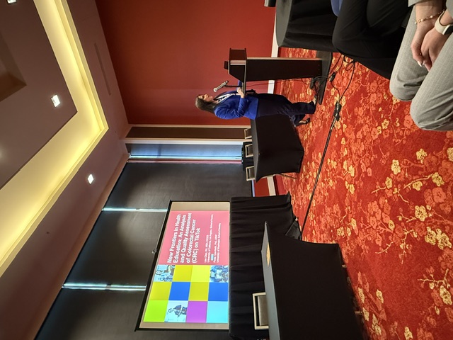 Lisa presents her study on colorectal cancer content on TikTok.