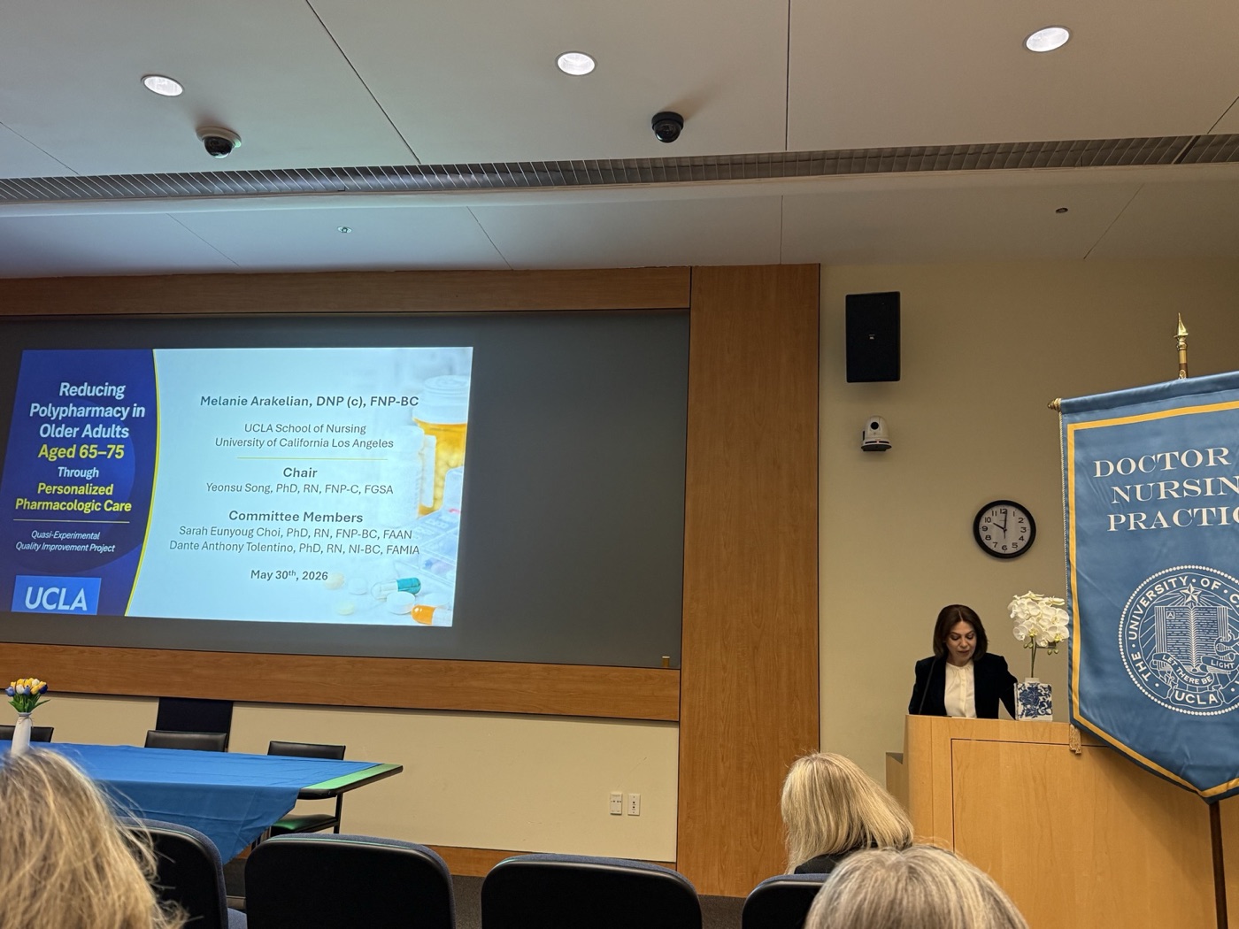 Melanie Arakelian presents her DNP project.