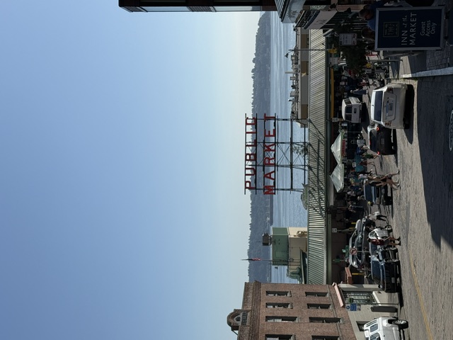 Taking in Seattle between sessions.