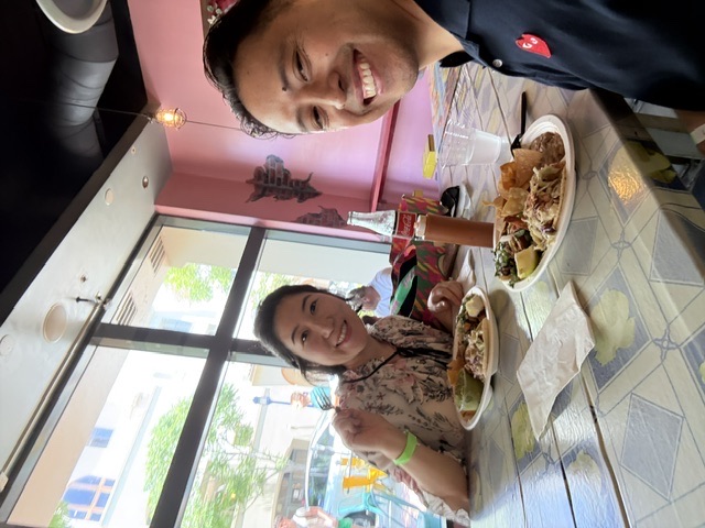 Dr. Park and Dr. Tolentino having lunch after commencement
